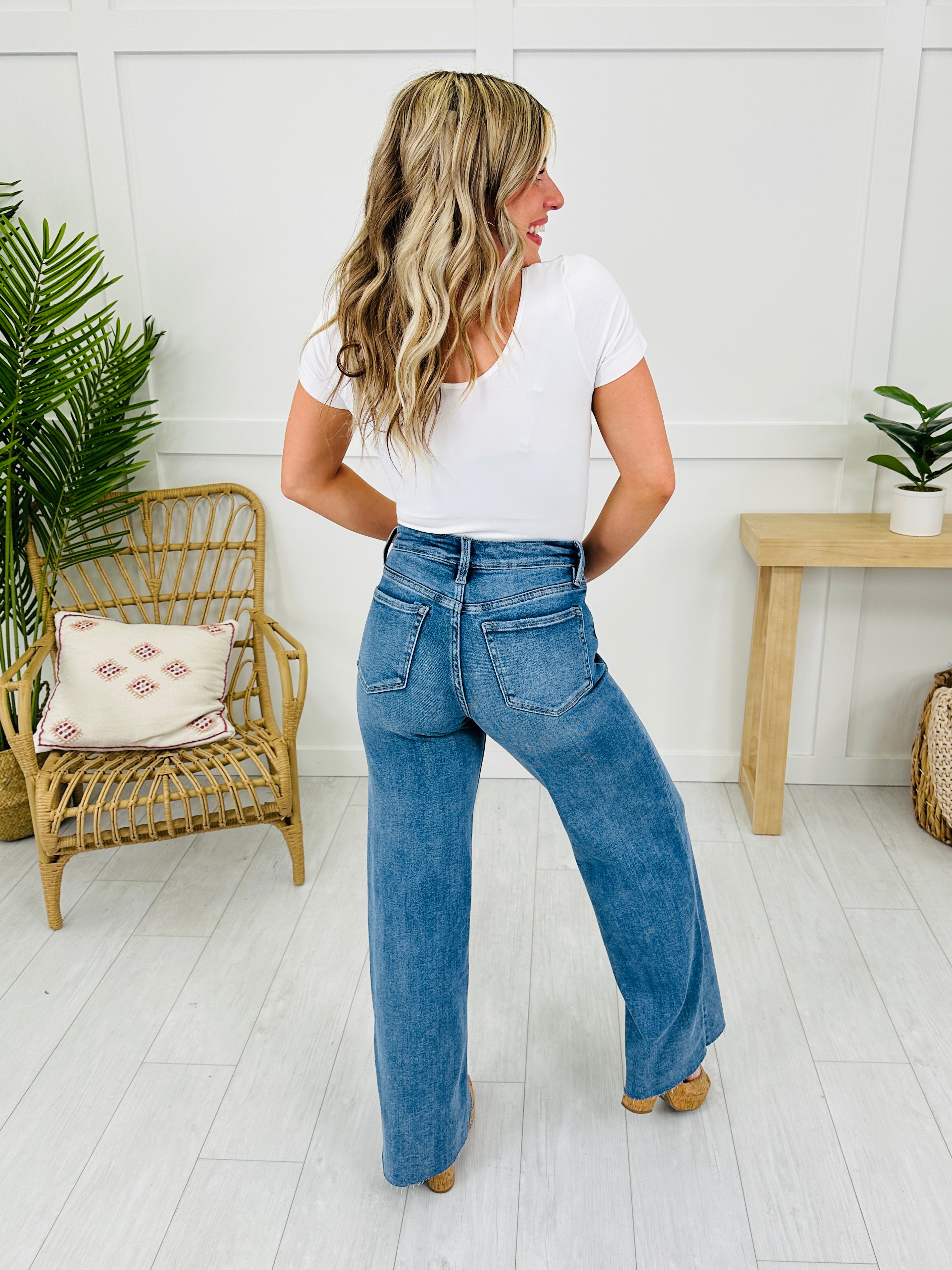 Planning Ahead Tummy Control Wide Leg Jeans