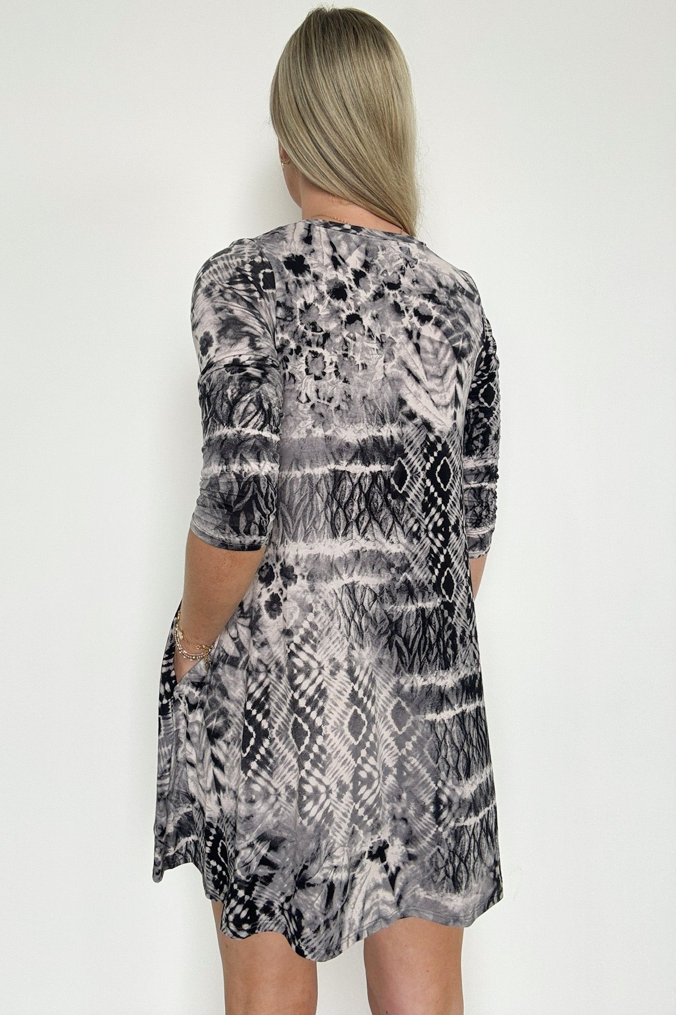 Definite Drama Abstract Print Shift Dress