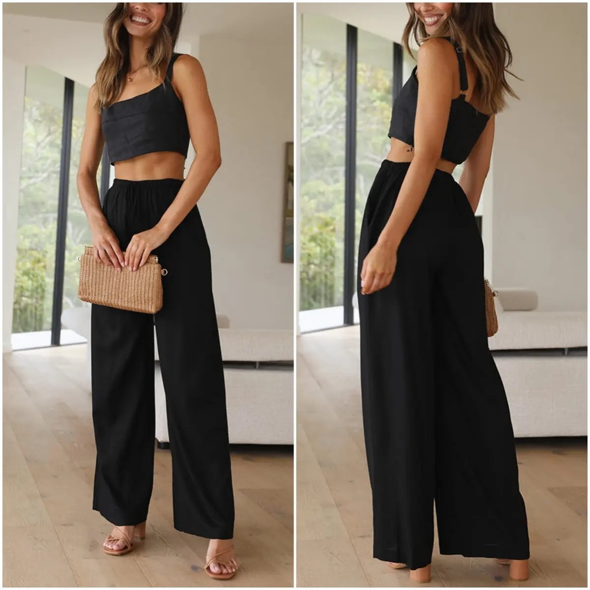 2026 Palazzo Pants for Women - Beach to Street Wide Leg + Pockets