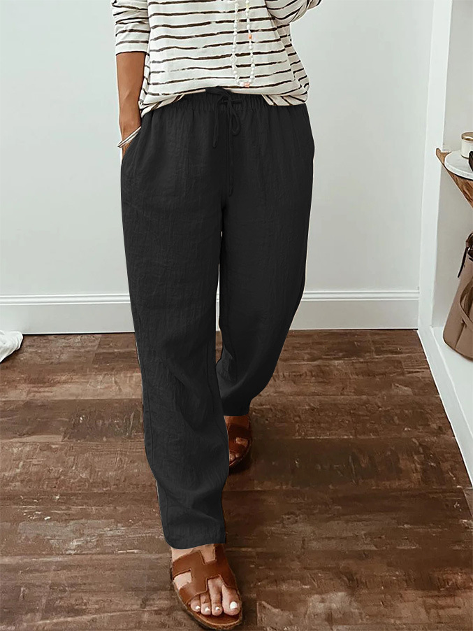 Women's Cotton And Linen Casual Pants