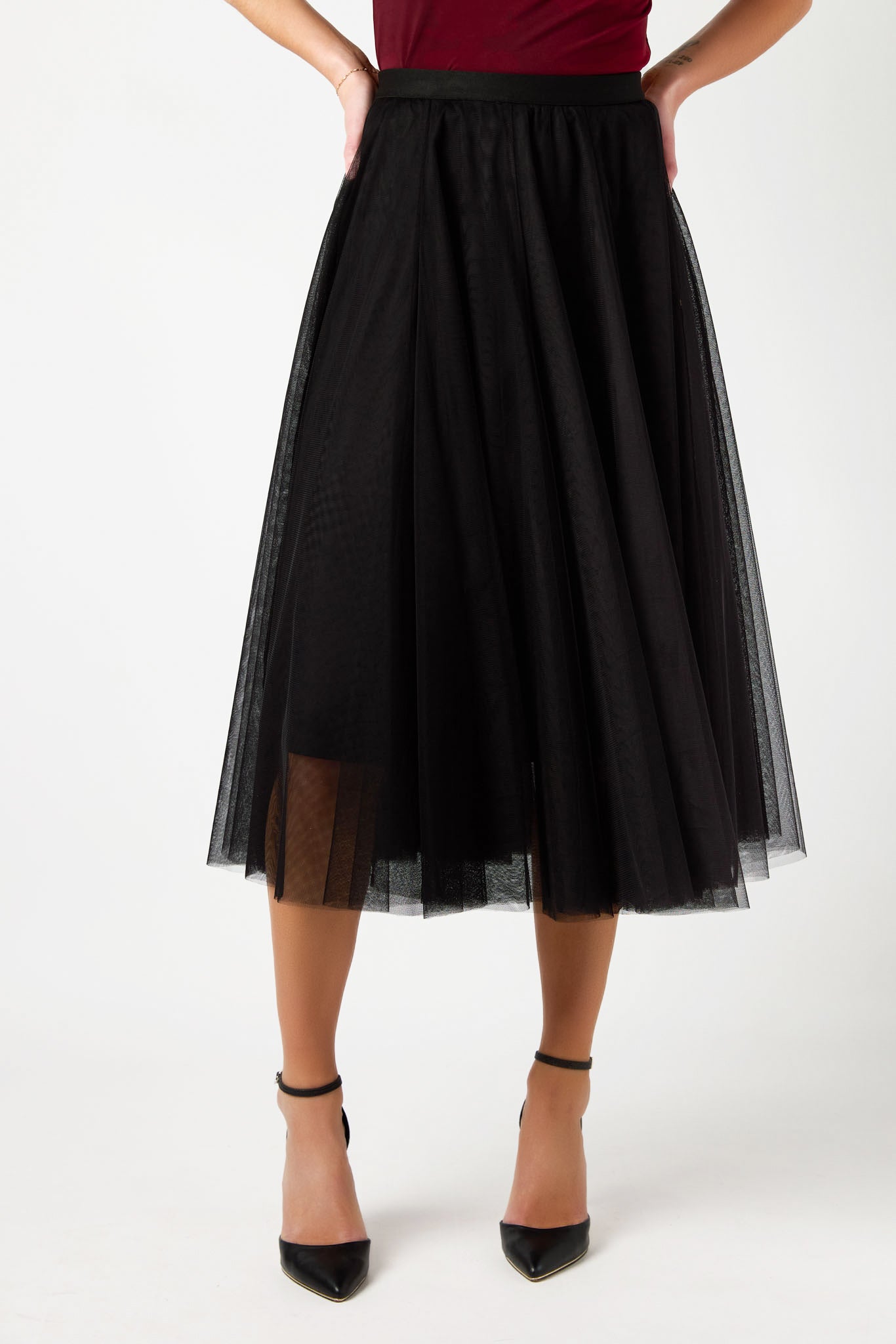 Mesh Midi Party Skirt