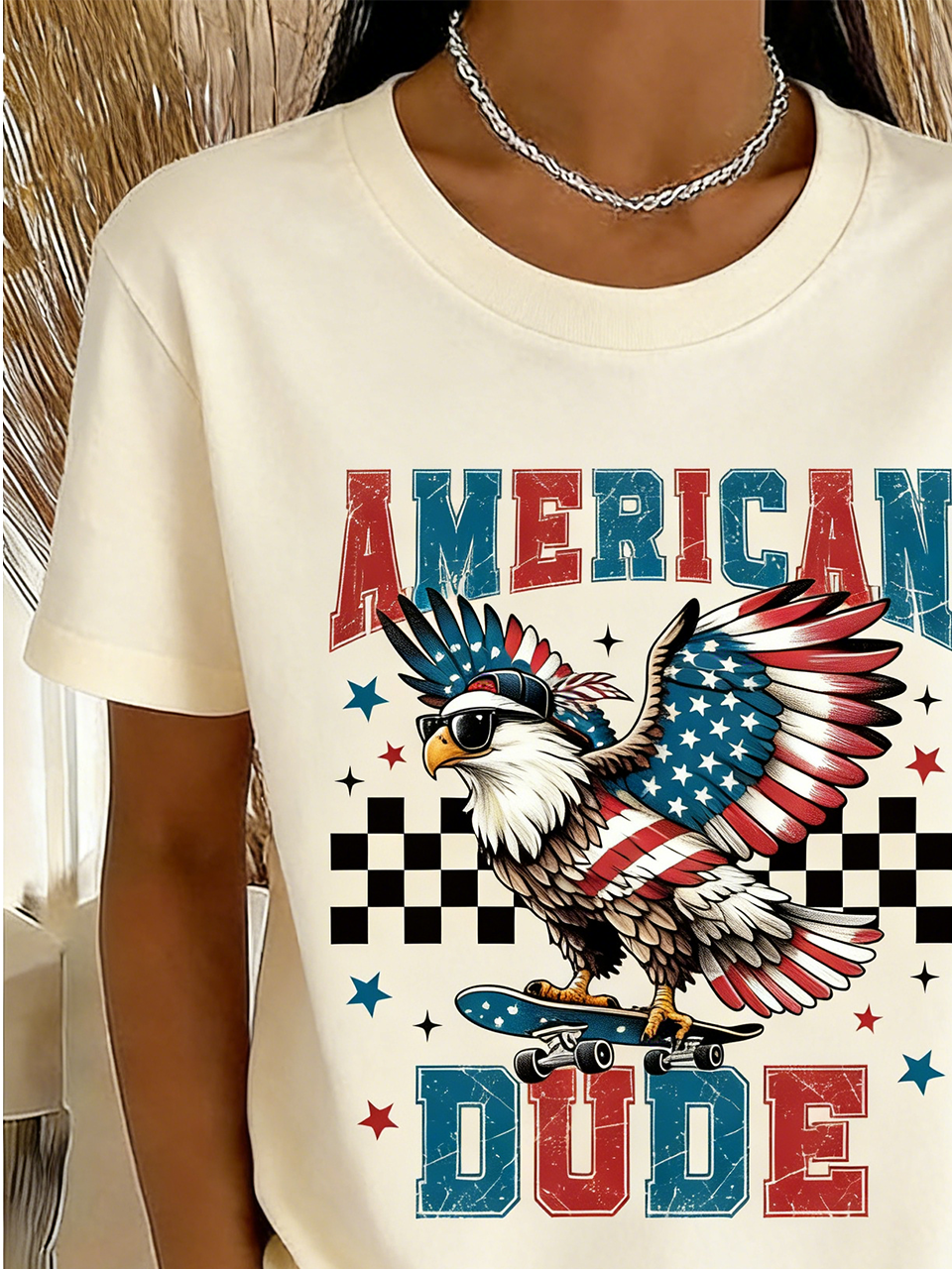 Text Letters Cotton Regular Fit Casual T-Shirt