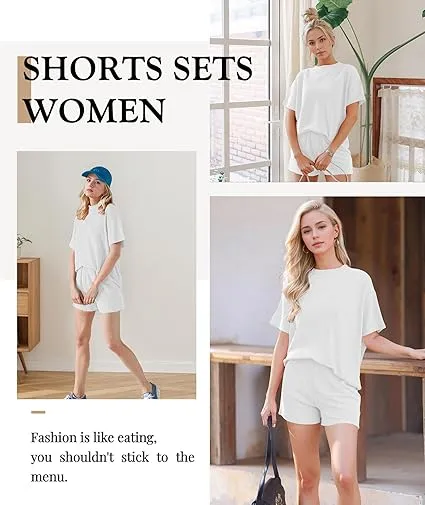 Women's Textured Knit Shorts Outfit(Under $3 a set!)