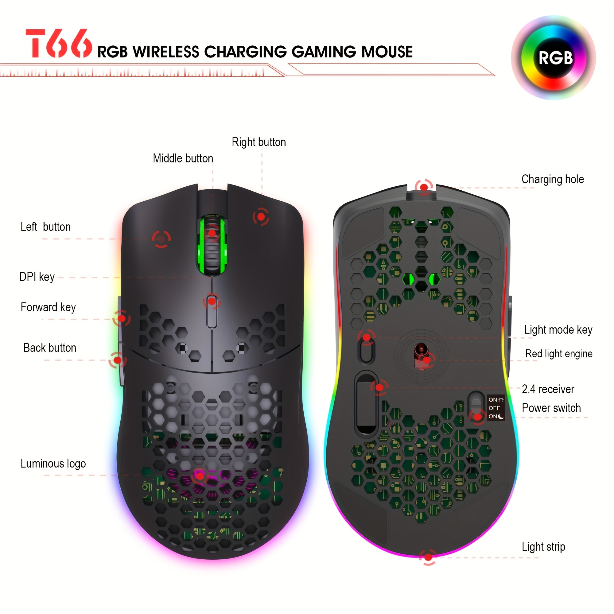 RGB Wireless Gaming Mouse