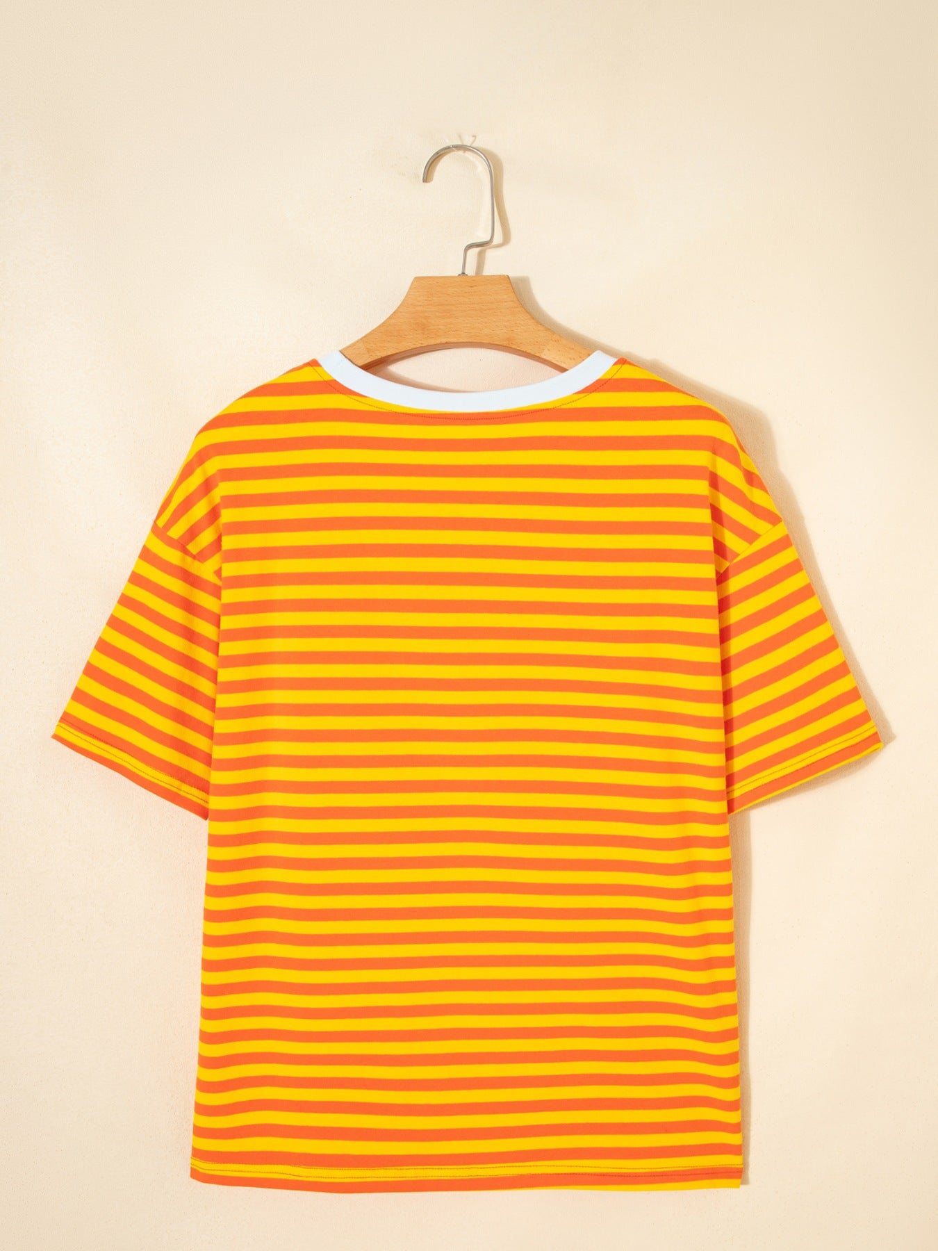 Striped Round Neck Casual T-Shirt