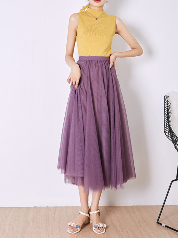 A-Line Skirt Midi Skirt