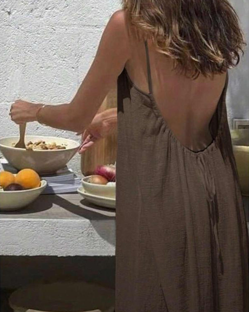 Women’s Summer Backless Cami Dress