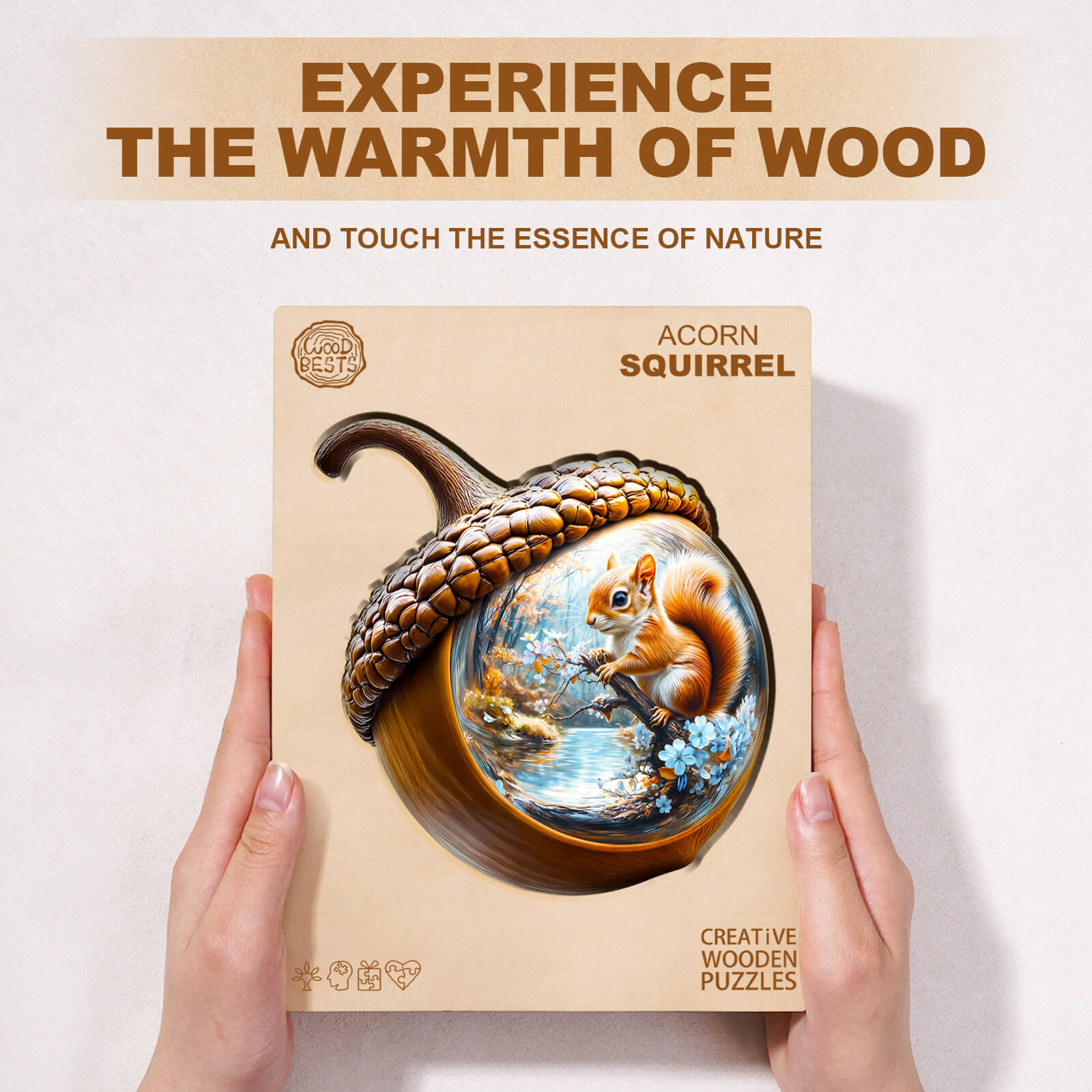 Acorn squirrel Wooden Jigsaw Puzzle