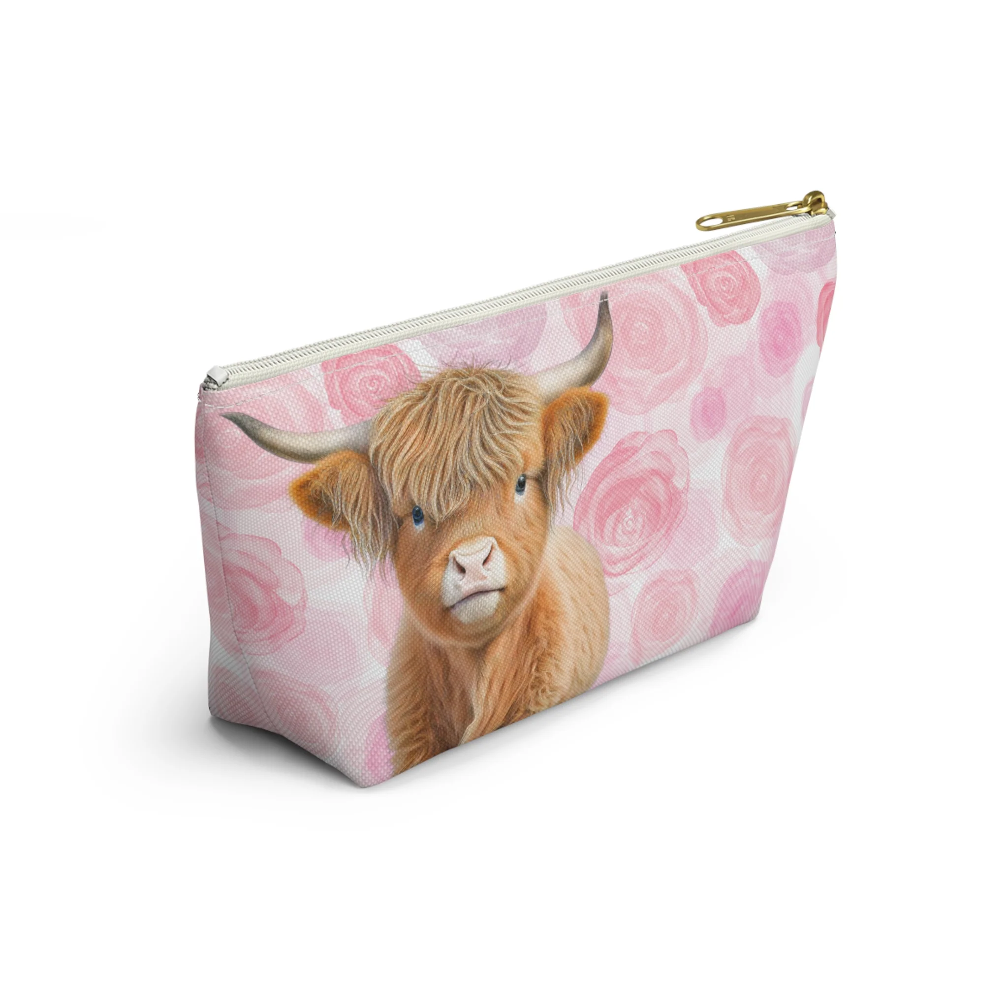 Highland & Pink Roses Accessory Pouch w T-bottom