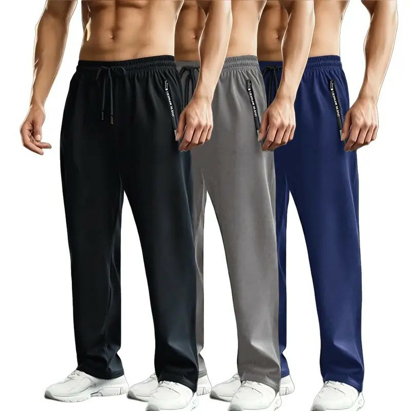 Men's Ice Silk Quick-Dry Athletic Jogger Pants