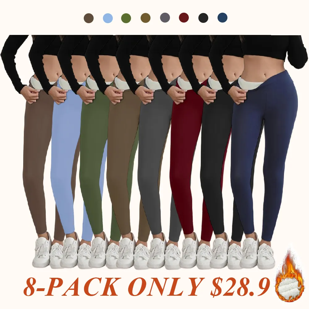 Winter Warm Fleece Lined Leggings High Waist Women's Casual Riding Workout Wear for Yoga