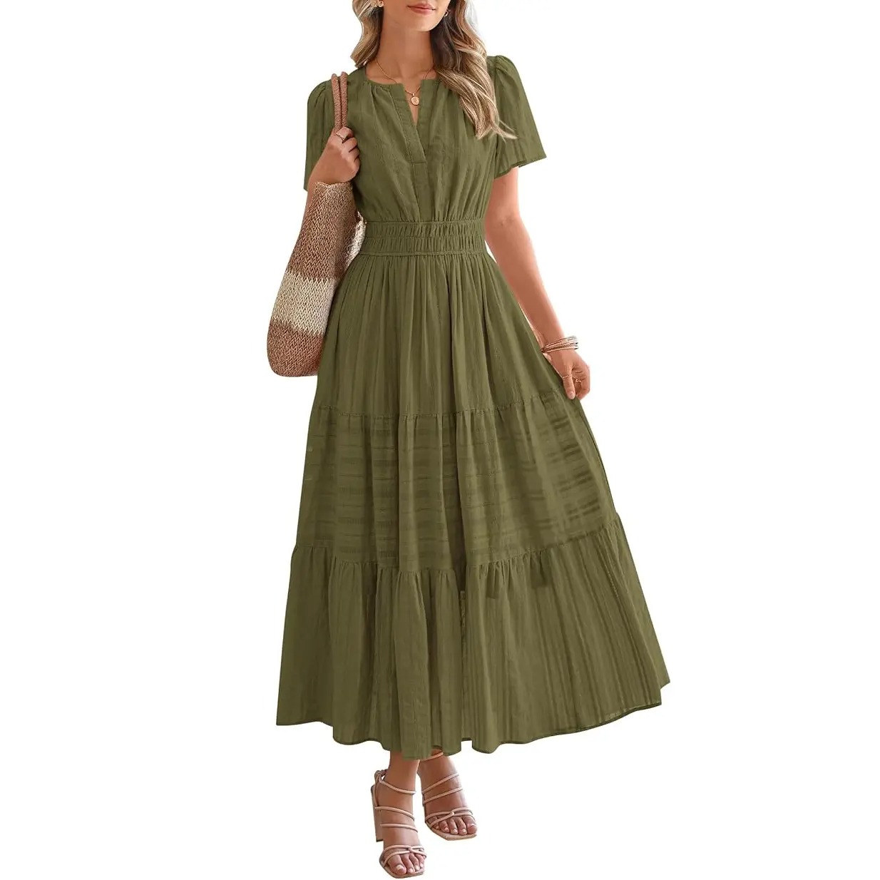 Women’s Lightweight Boho Maxi Dress with Pockets