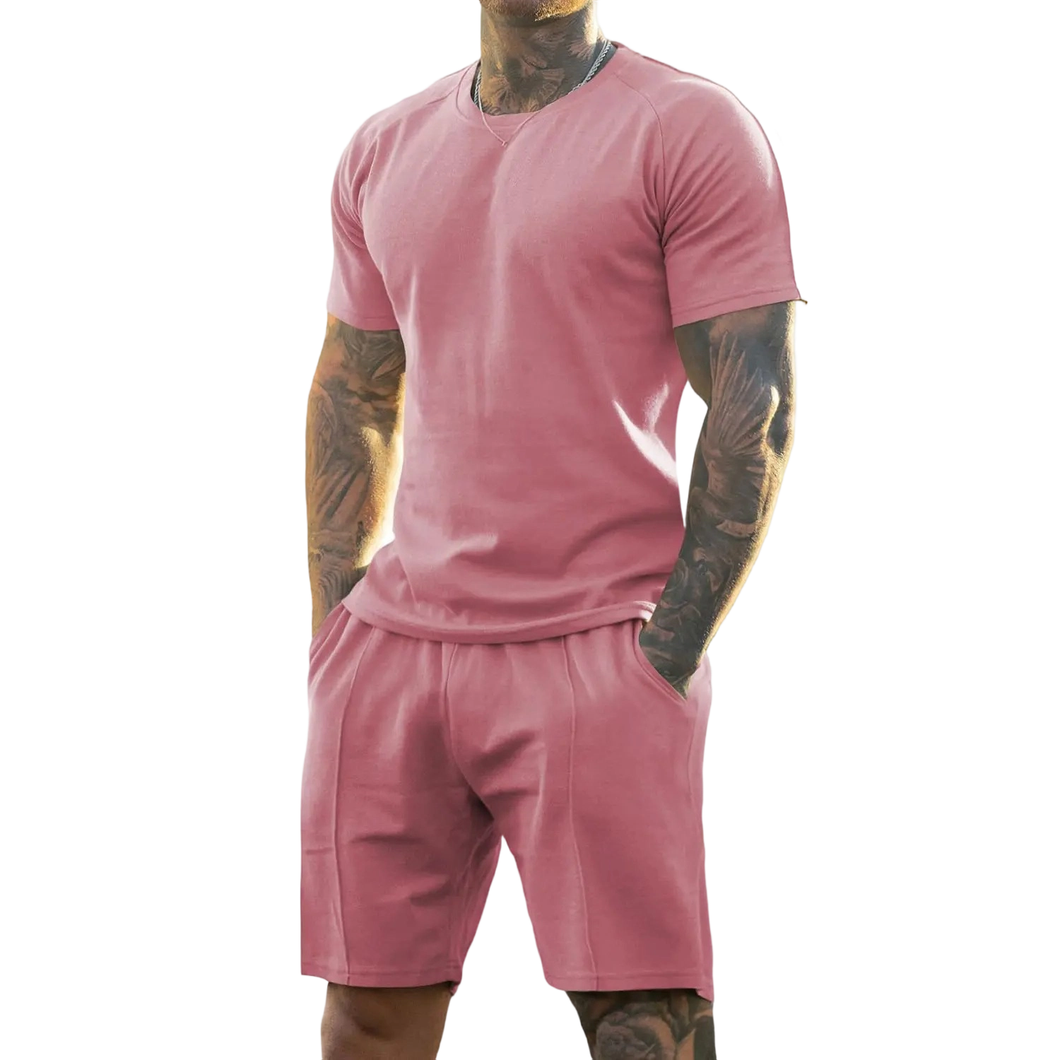 Mens Short Sets 2 Piece Outfits Fashion Summer Tracksuits Casual Set