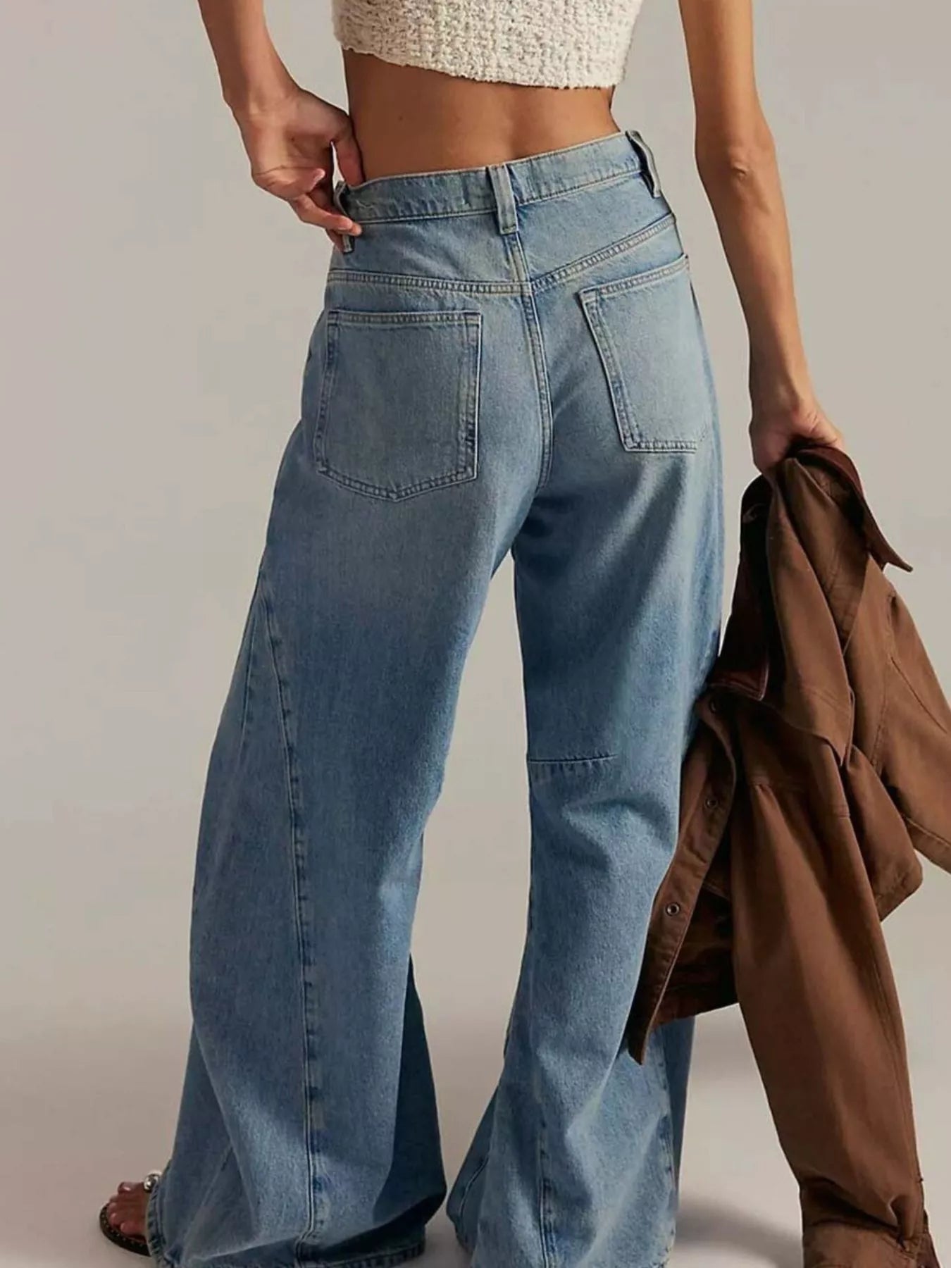Washed Wide Leg Jeans
