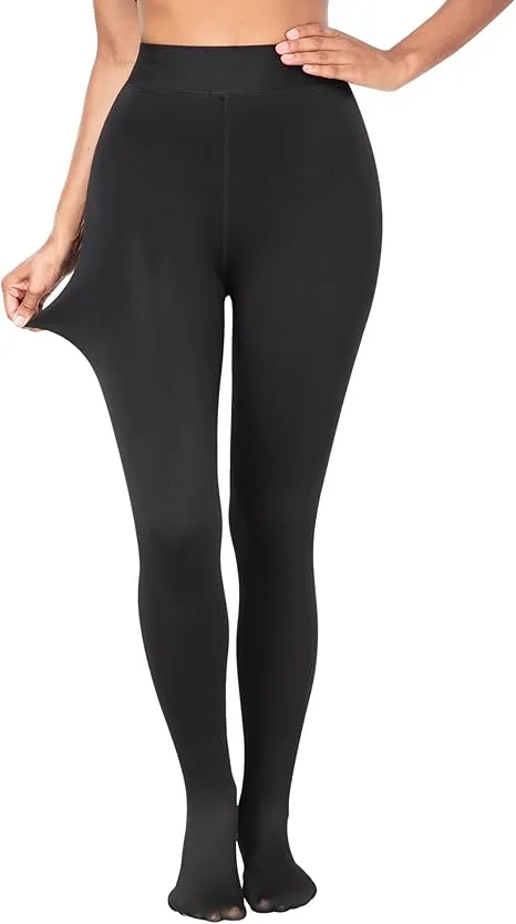 2.6$ Each Women's Fleece Lined Tights - Fake Sheer Warm Pantyhose Thick Winter Leggings