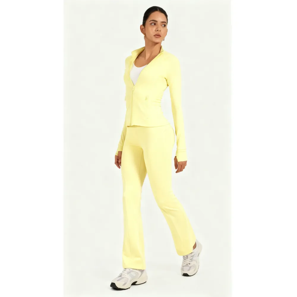 2PCS Slim-It BBL Jacket and Flare Leggings Daily Set