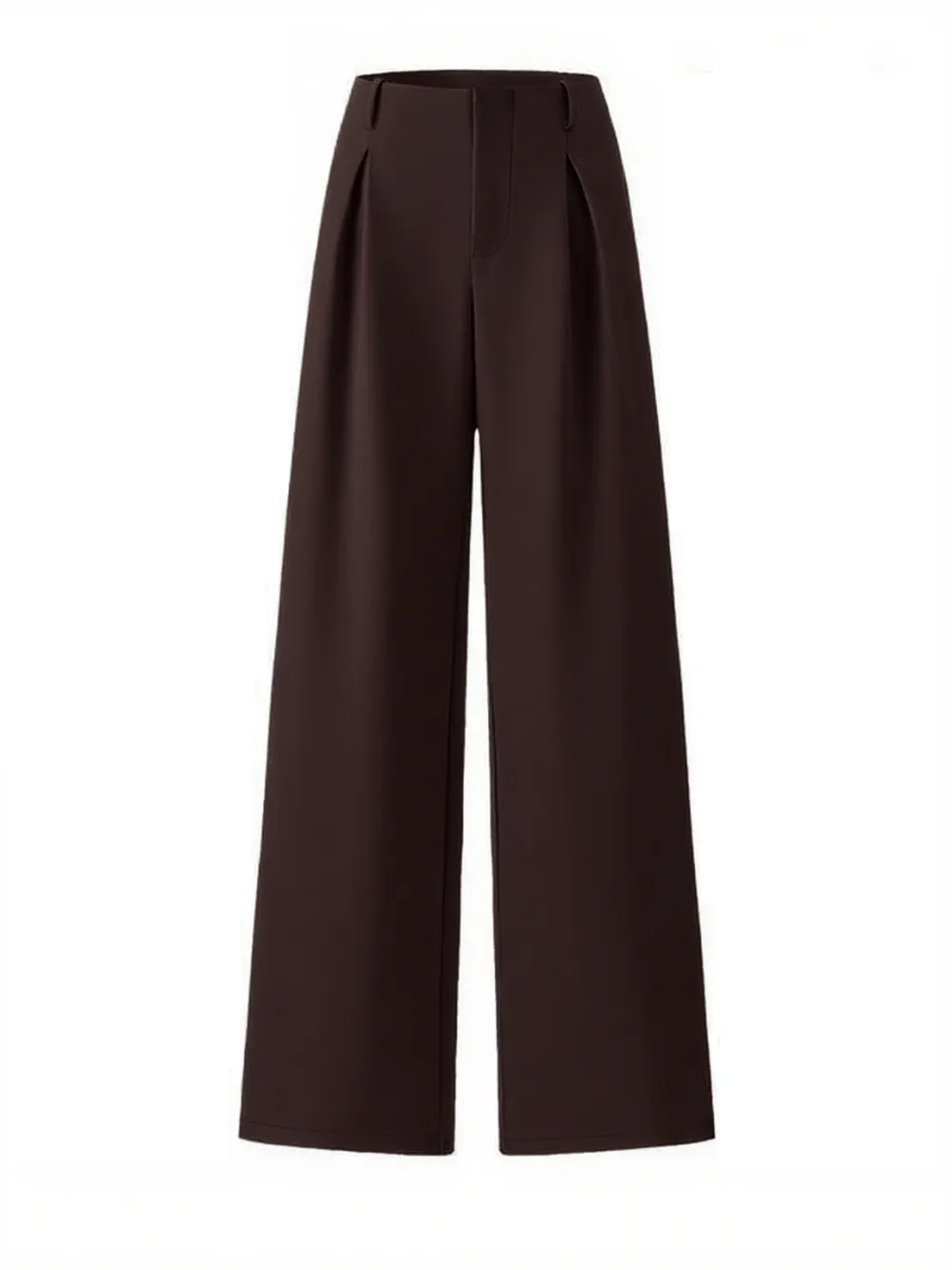 Women's Solid Color Plicated Pocket Wide Leg Pants