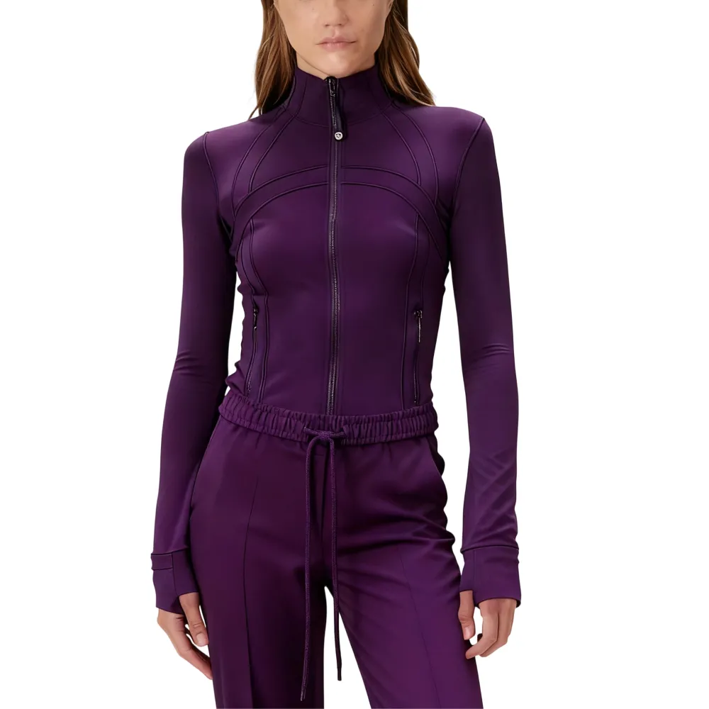 Women's Cropped Zip-Up 2-Piece Set