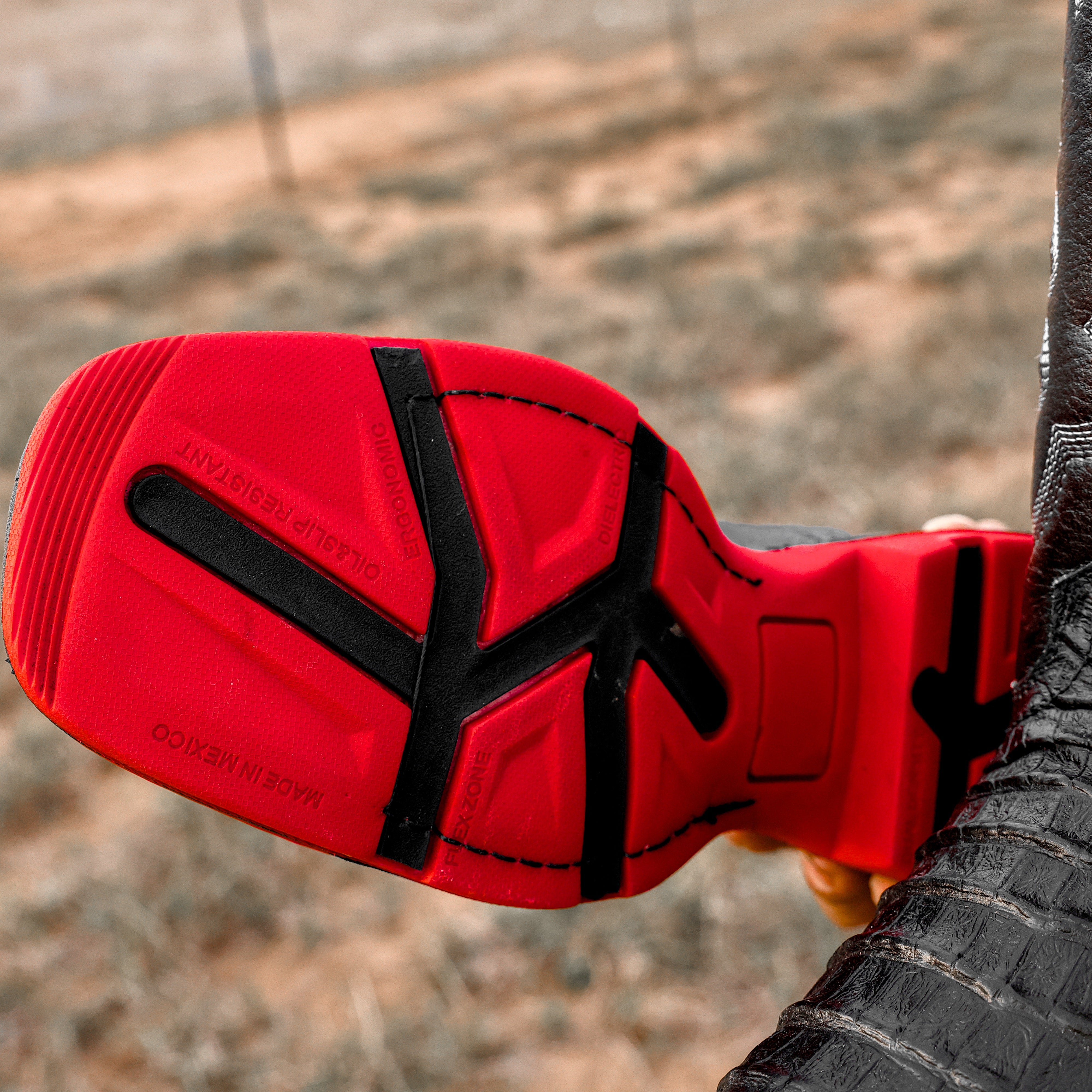 Black Caiman Belly Leather Boots - Composite Toe