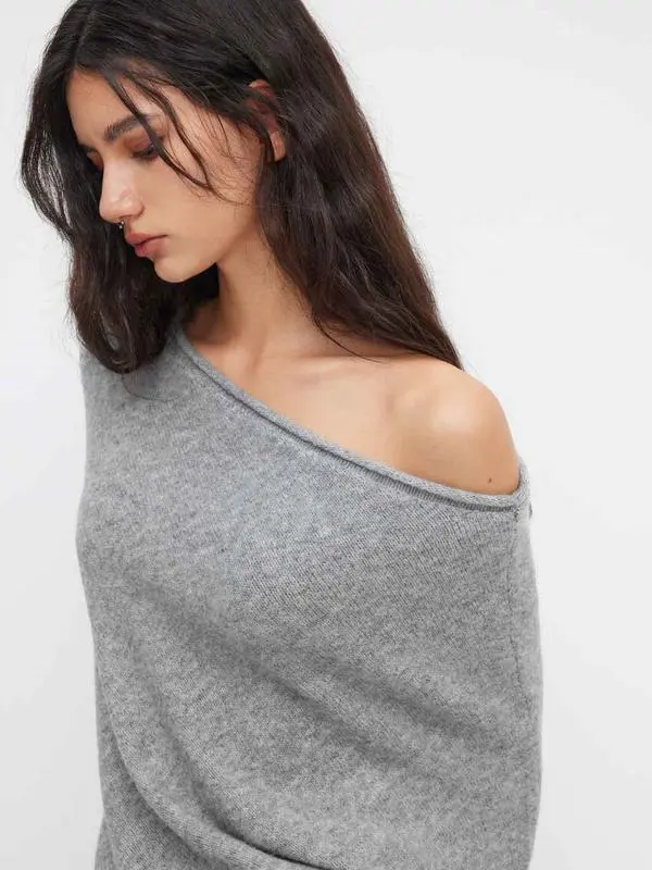 Asymmetrical Neck Long Sleeve Top & Low Rise Shorts Set