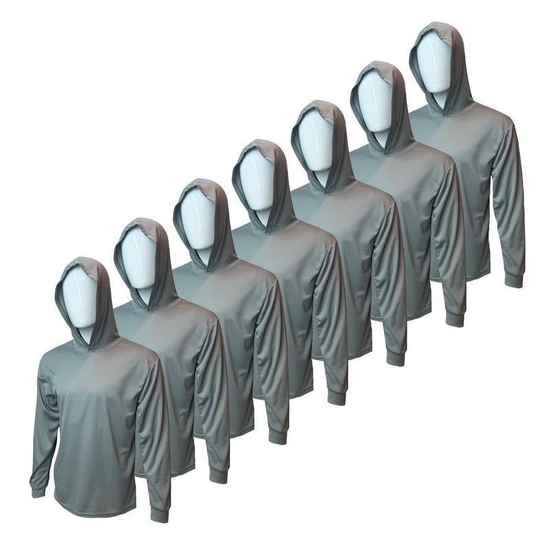7 SHIRT PACK Hi Visibility ultra light weigh Long sleeve hoodie shirt