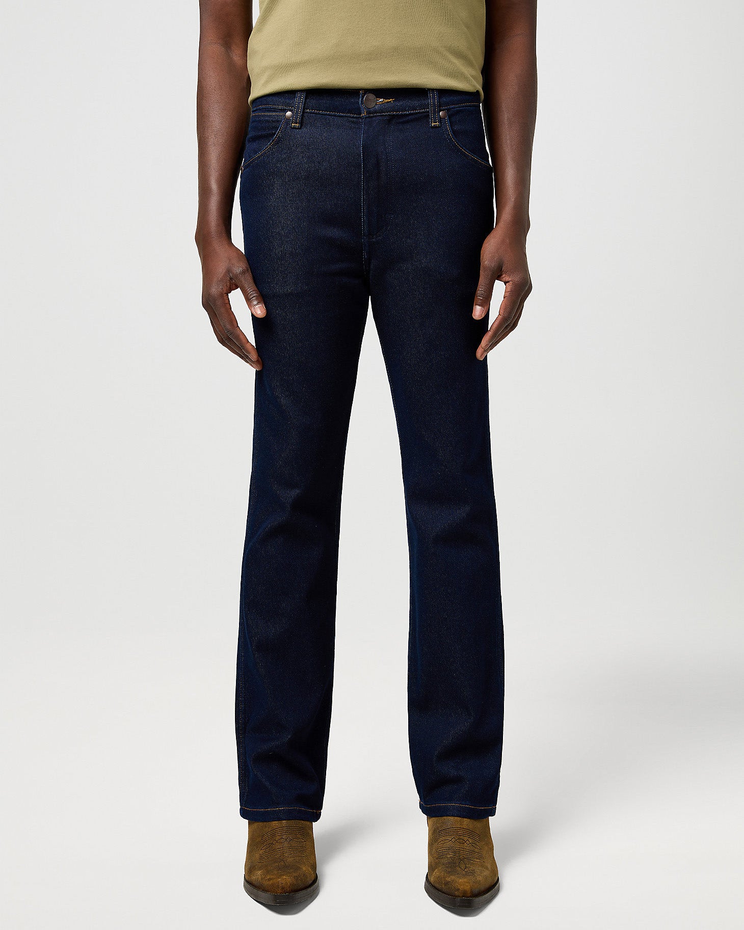 Wrancher 'Epic Soft' Regular Bootcut Mens Jeans - Moonlight Rinse