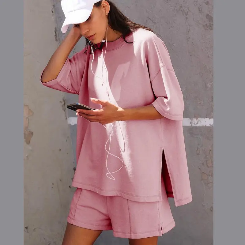 Women Lounge Sets Short Sleeve Cute Tops Shorts