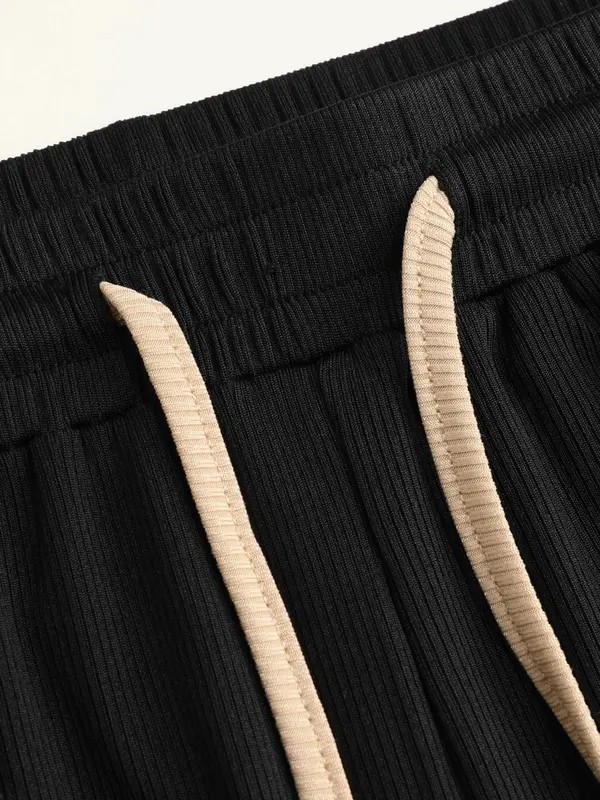 kendall same style Women's 2-Piece Ruched Tank Top and Elastic Waist Tie Trousers Set – Casual Lounge Outfit, 6 Colors