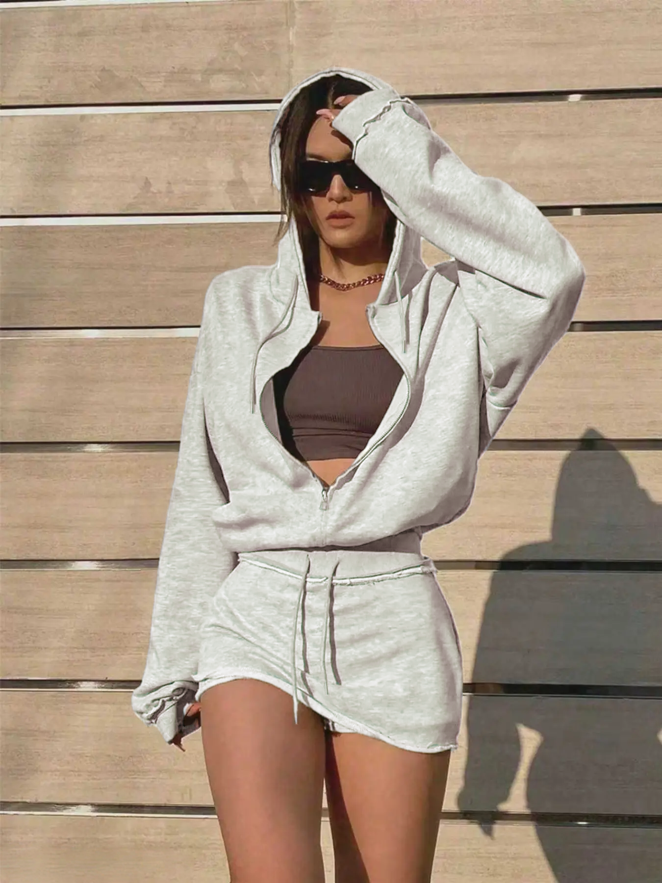 Women's Two-Piece Hooded Sweatshirt Set
