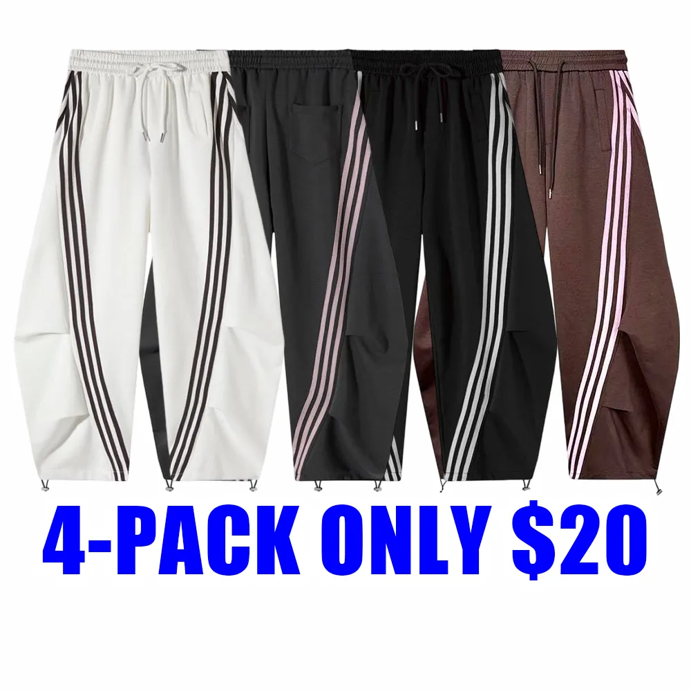 Women’s Loose Wide Leg Striped Track Pants