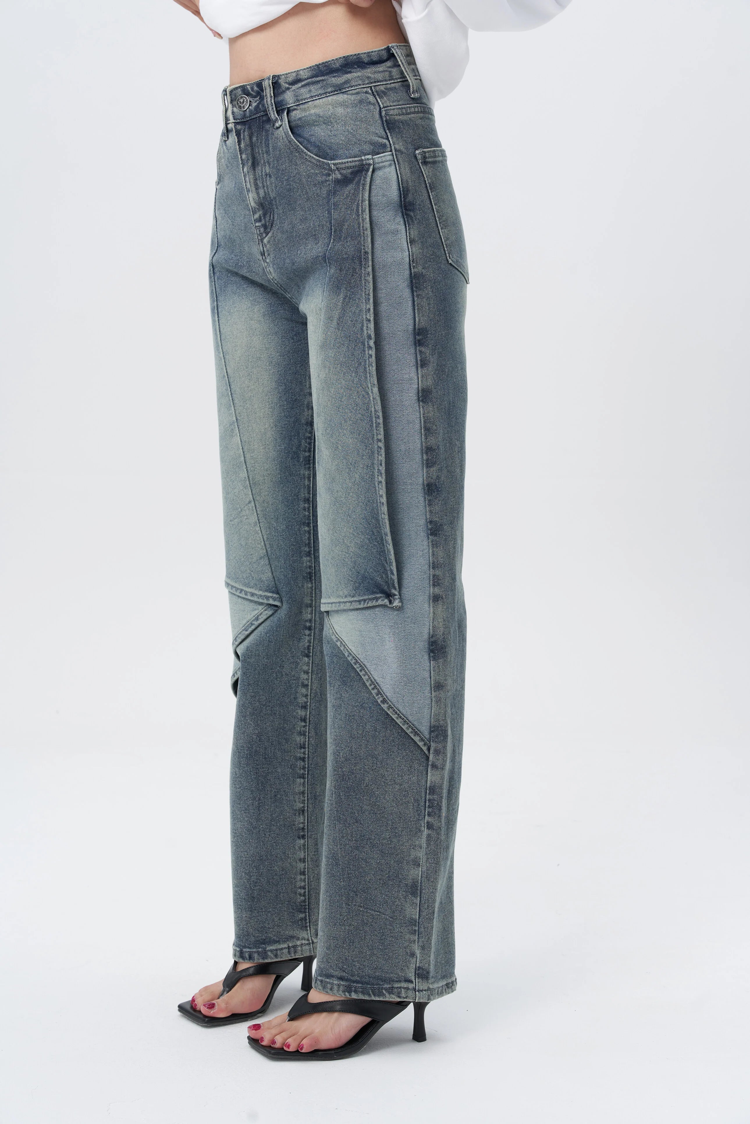 Reform Cut Structured Straight Jeans