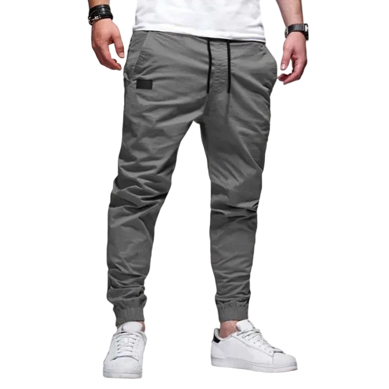 Men'S Solid Color Overalls Drawstring Sports Trendy Trousers Men'S Casual Drawstring Pants