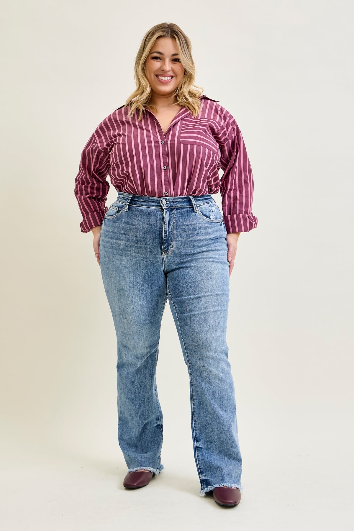 Daisy Bootcut with Fray Hem - PLUS