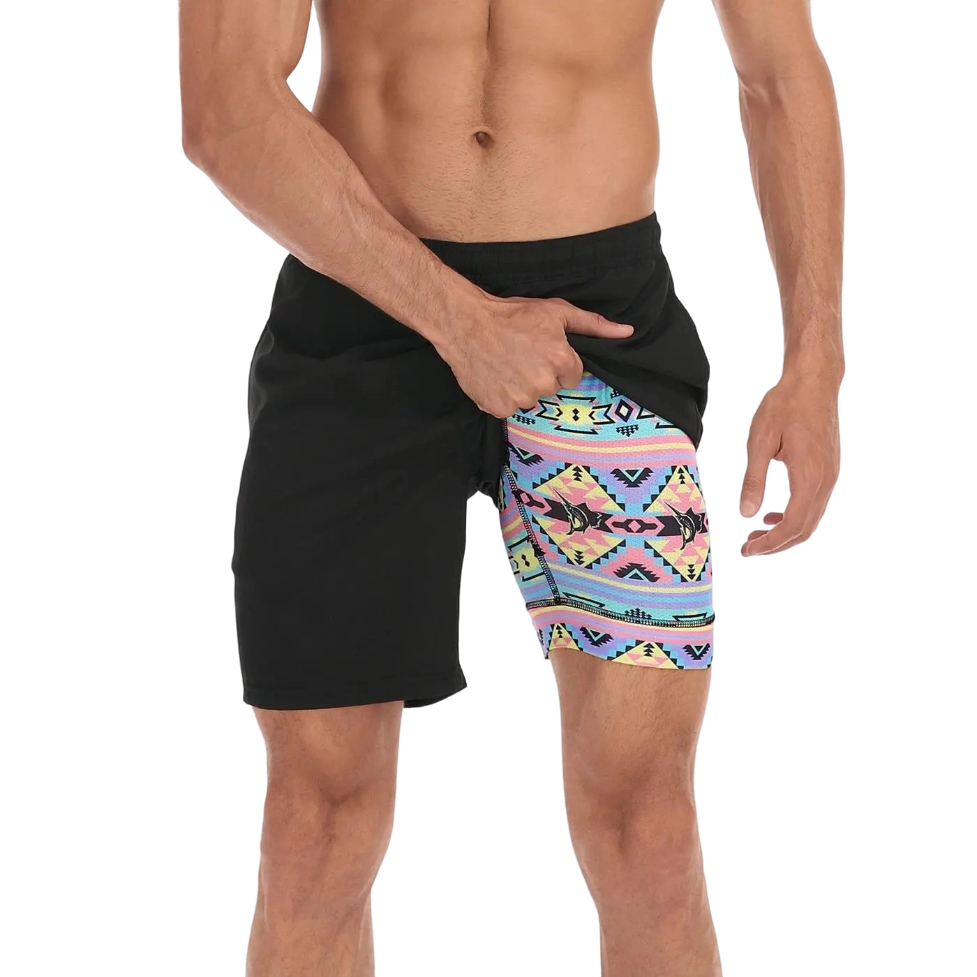Men’s Swim Trunks with Compression Liner – Quick Dry Performance Shorts