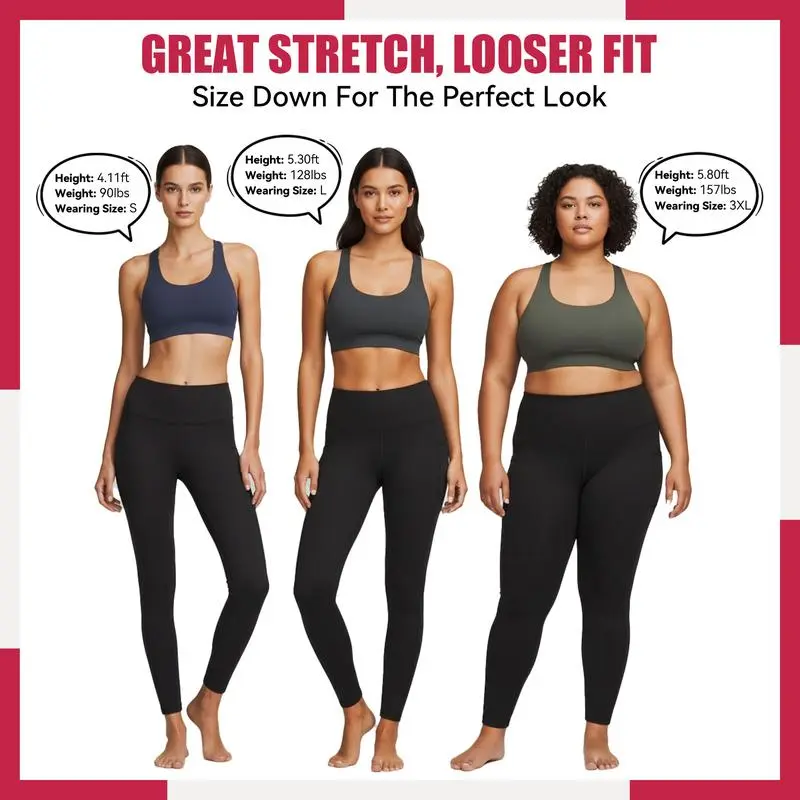 Women's High Waisted Fleece Lined Leggings with Pockets