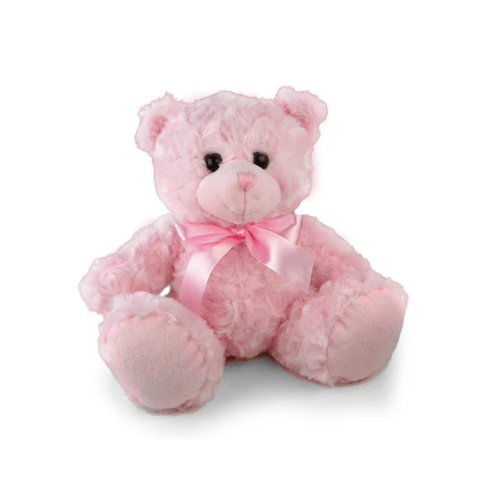 Pink Sitting Ribbon Bear 6inch