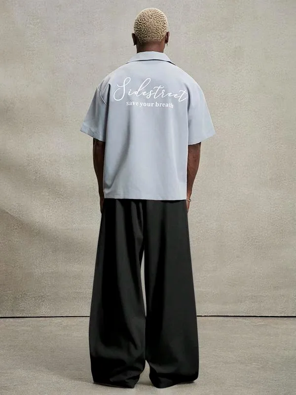 Casual Wide Leg Pants, Versatile Striped Loose Fit Straight Leg Trousers