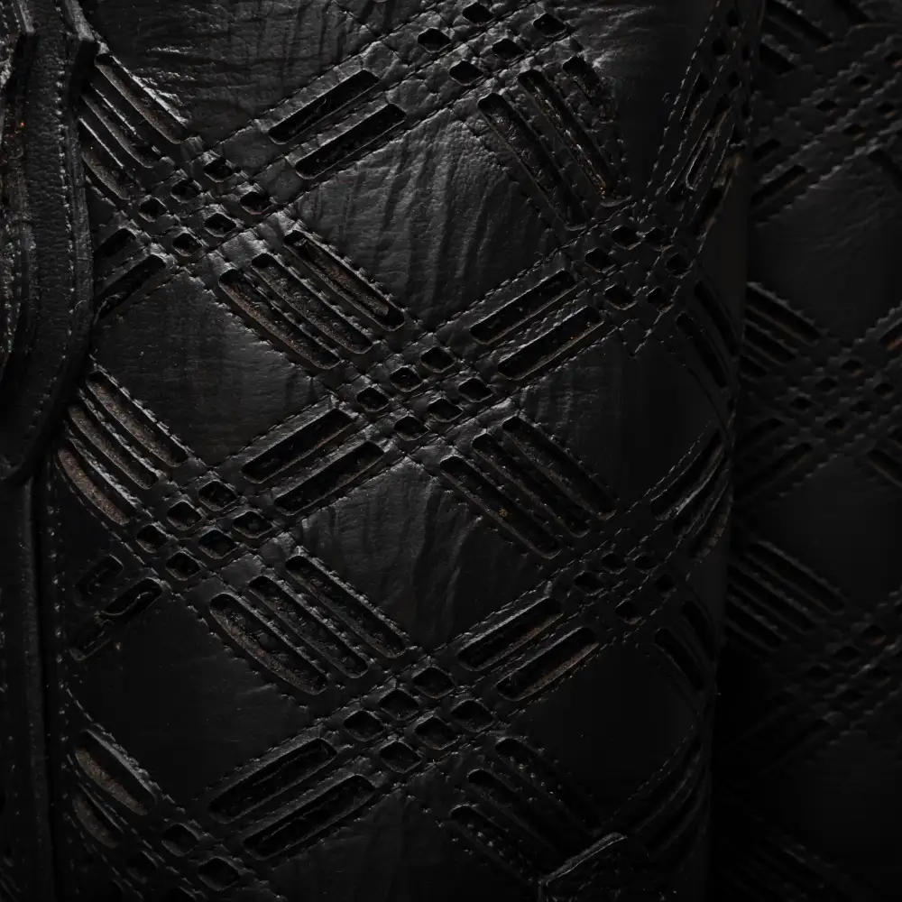 TOTAL BLACK Python Leather Boots - Square Toe