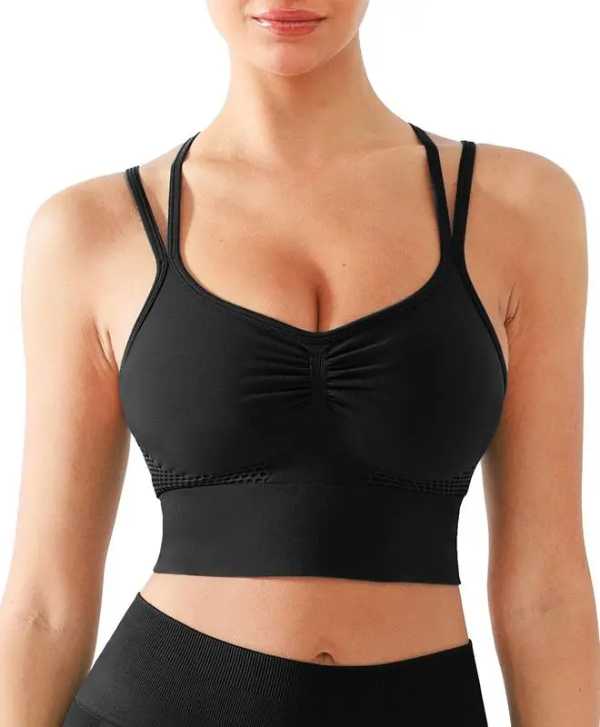 Seamless High-Waisted Yoga Pants & Seamless Cross-Back Sports Bra