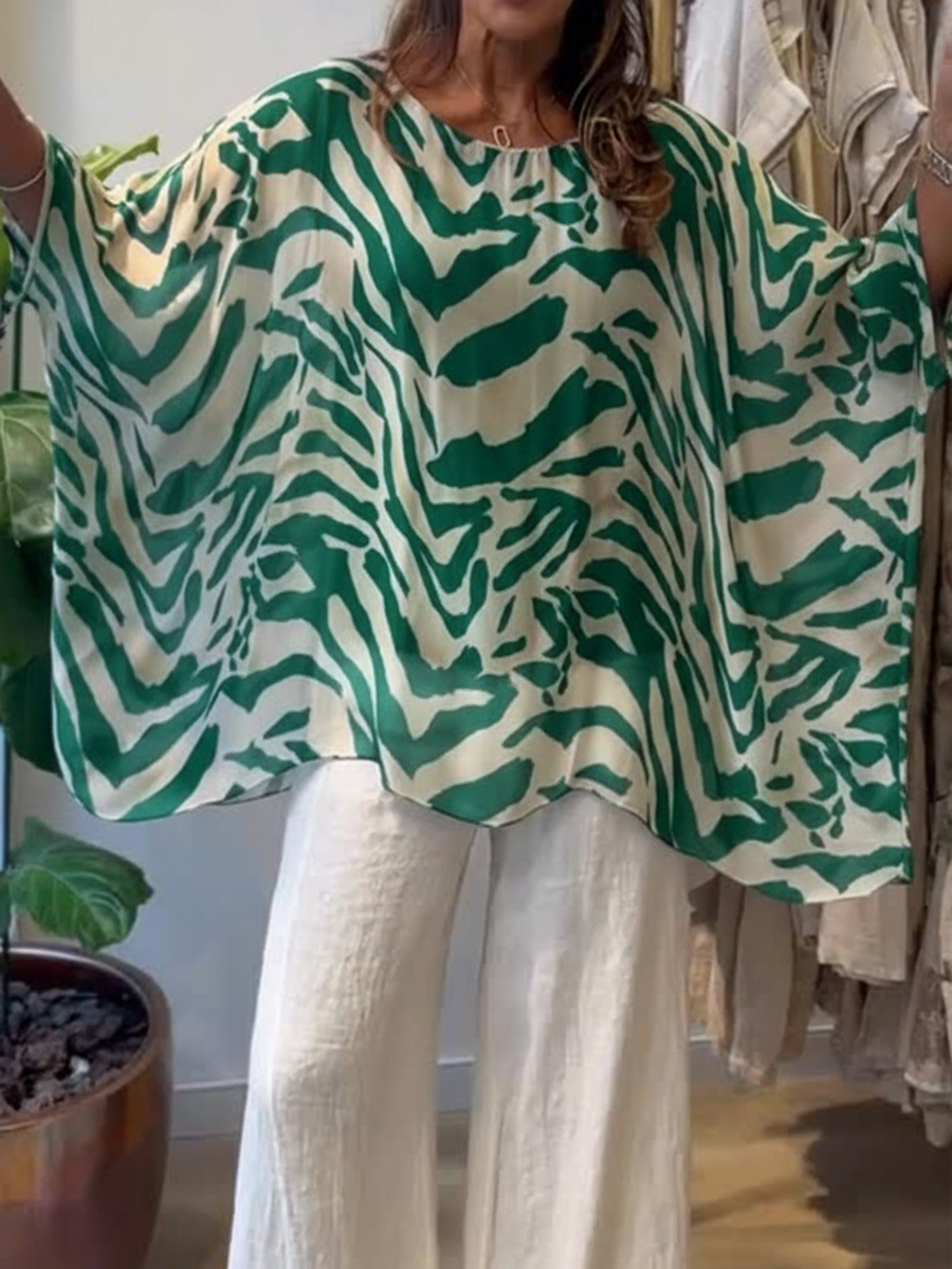 Loose-fitting Casual Printed Top