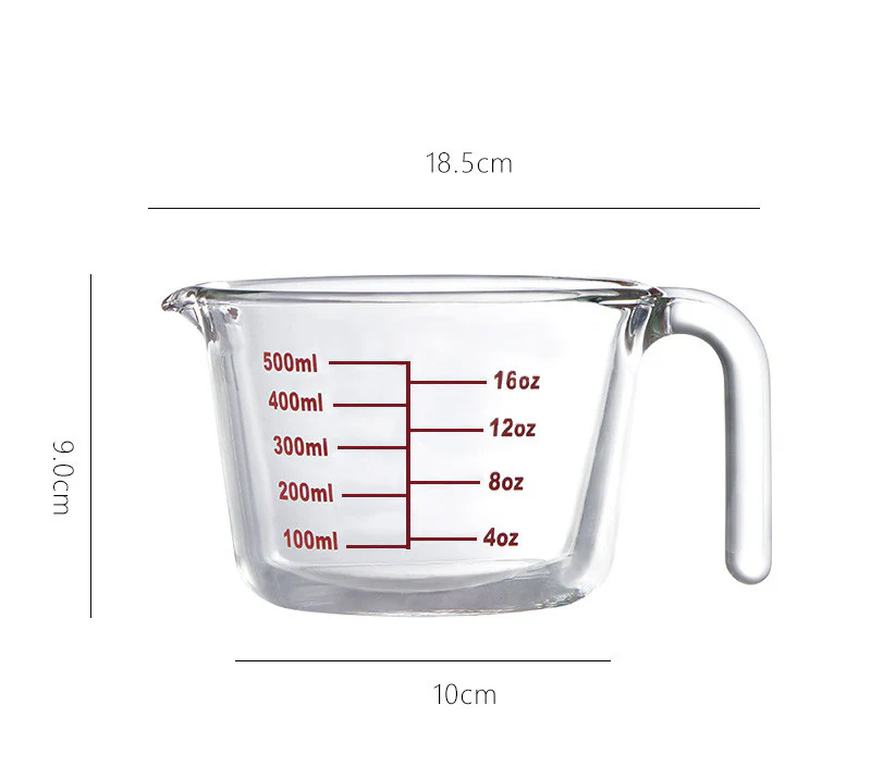 Anchor Hocking 1 Litre Glass Measuring Jug. Measures in Oz Pints & Ml