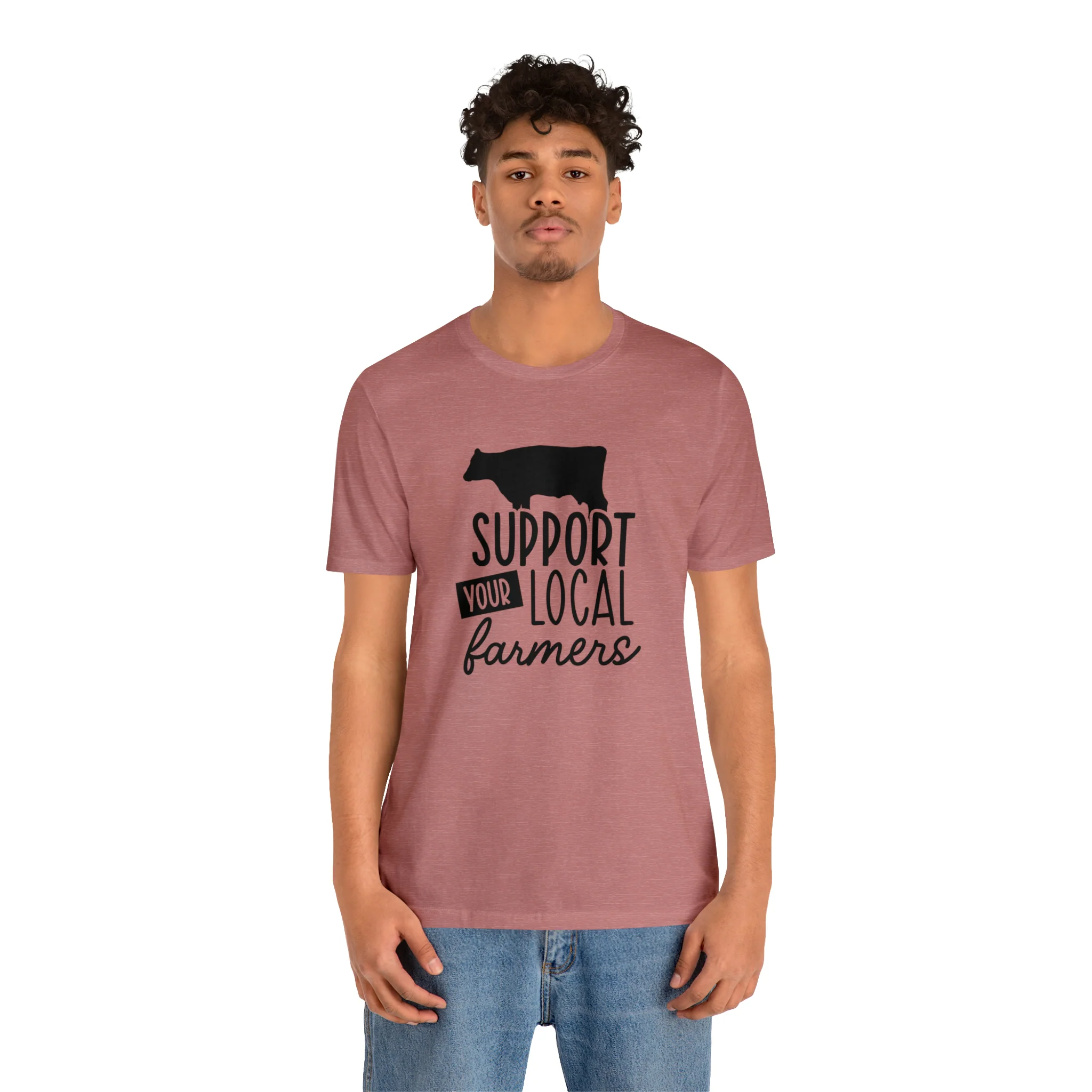 Support Farmers Cattle Unisex Jersey Short Sleeve Tee