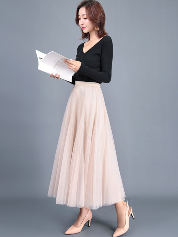A-Line Skirt Midi Skirt