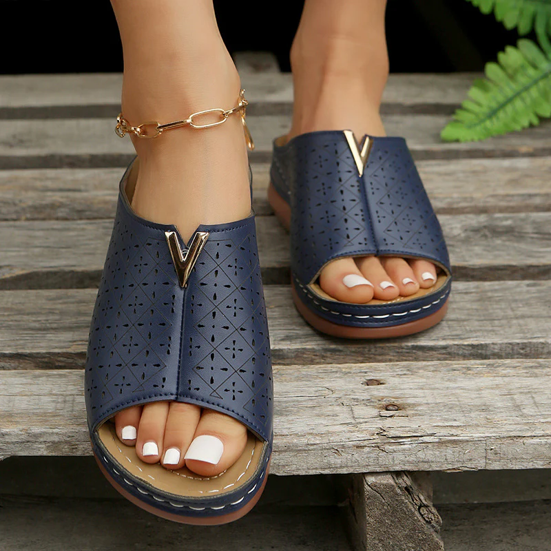 Open Toe Flats Sandals (multiple color options)