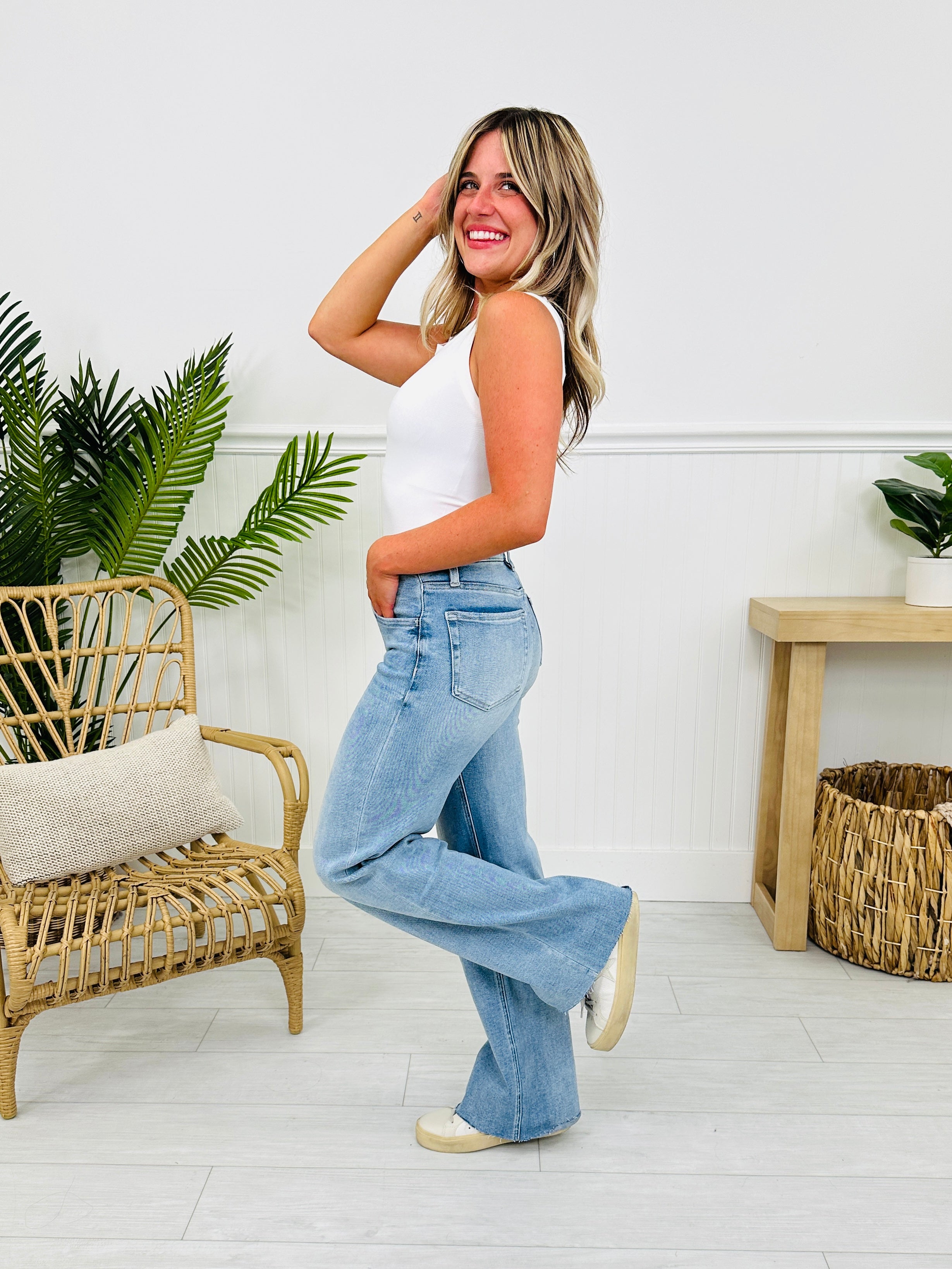 The Bee's Knees Tummy Control Wide Leg Jeans