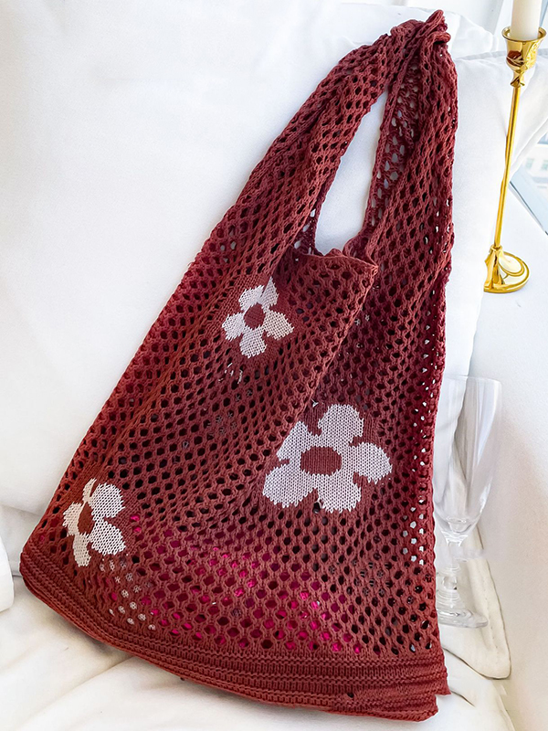 Original Creation Floral Weave Hollow Bags Accessories