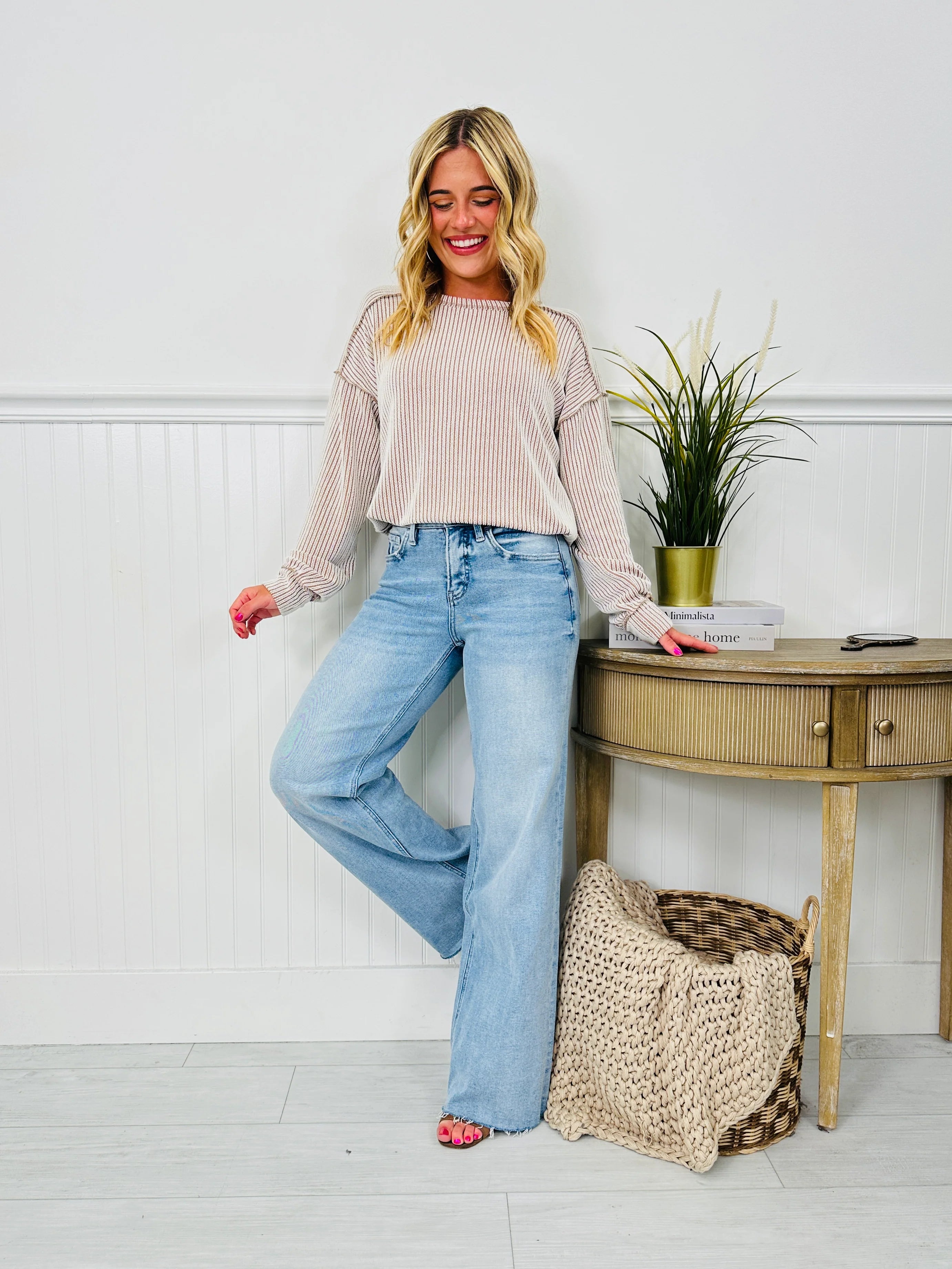 Power Moves Tummy Control Slim Wide Leg Jeans