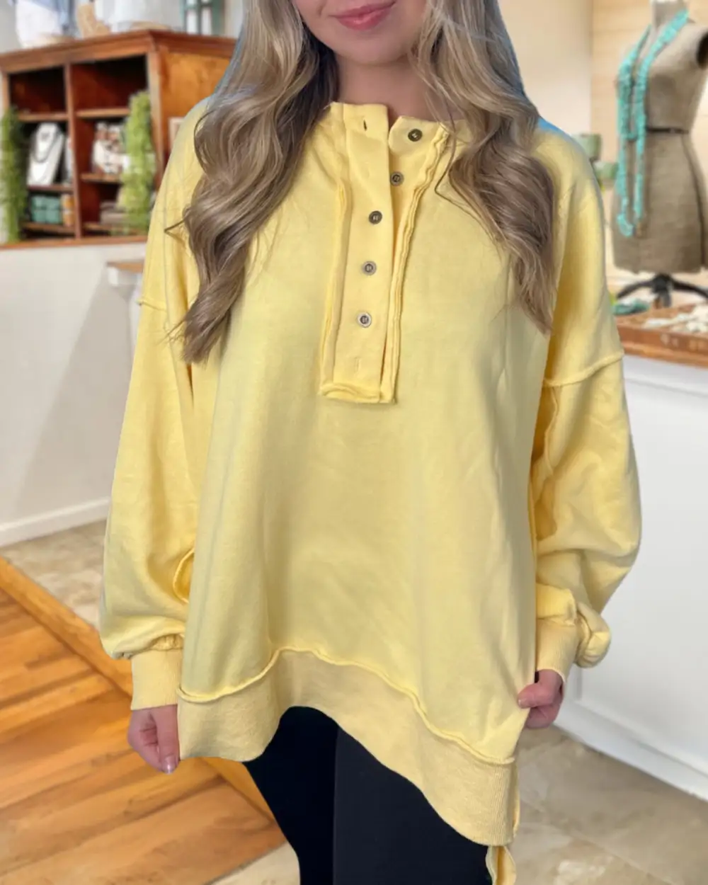 Reverse Terry Patchwork Sweatshirt