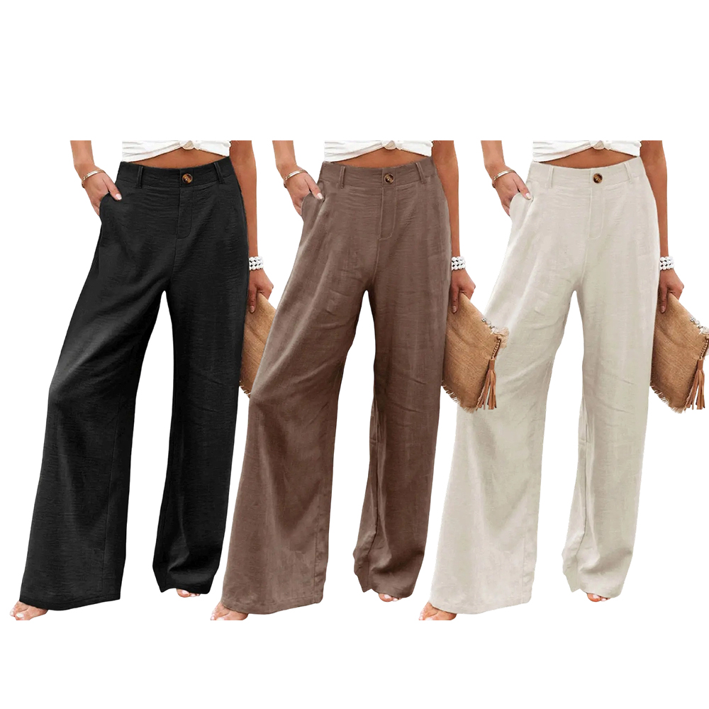 Women's Cotton Linen Pants | Summer 2026 Trendy High Waisted Wide Leg（TikTok Exclusive Offer）