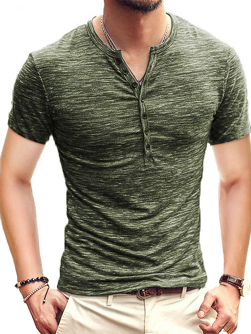 Men's Colorful Knitted Short Sleeve T-Shirt